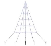 vidaXL Arbre de Noël LED avec 112 LED Bleu 182 cm Métal, Décor Moderne pour Salon, Cadre métallique Costaud, Arbre LED avec lumières USB, Ambiance Festive extérieure