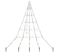 vidaXL Arbre de Noël LED avec 112 LED Multicolore 182 cm Métal, Décor Moderne pour Salon, Cadre métallique Costaud, Arbre LED avec lumières USB, Ambiance Festive extérieure
