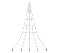 vidaXL Arbre de Noël LED avec 168 LED Bleu 306 cm Métal, Décor Moderne pour Salon, Cadre métallique Costaud, Arbre LED avec lumières USB, Ambiance Festive extérieure