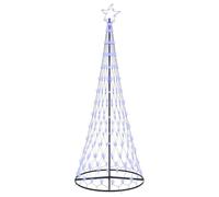vidaXL Arbre de Noël LED avec 290 LED Bleu 100 x 100 x 250 cm Métal, Salon Moderne, guirlandes Lumineuses, déco de Noël, Ambiance Festive, Ornements pour l'arbre