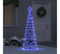 Vidaxl Arbre De Noël Led Avec 390 Led Avec Support Bleu 250 Cm Fer