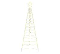vidaXL Arbre de Noël LED avec 390 LED Blanc Chaud 250 cm Fer, Décoration d'arbre LED Moderne, lumières de fête, économique en énergie, Facile à Monter
