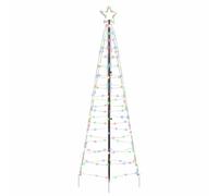vidaXL Arbre de Noël LED avec 390 LED Multicolore 250 cm Fer, Décoration d'arbre LED Moderne, lumières de fête, économique en énergie, Facile à Monter