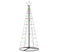 vidaXL Arbre de Noël LED avec 390 LED Multicolore 250 cm Fer, Salon, Affichage LED de Noël Moderne, Arbre Lumineux, déco de Saison, guirlandes festives intérieures