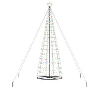 vidaXL Arbre de Noël LED avec 800 LED Multicolore 400 cm Fer, Salon, Affichage LED de Noël Moderne, Arbre Lumineux, déco de Saison, guirlandes festives intérieures