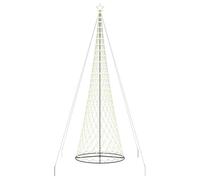 vidaXL Arbre de Noël LED Blanc Chaud 160 x 160 x 500 cm Métal, Salon Moderne, guirlandes Lumineuses, déco de Noël, Ambiance Festive, Ornements pour l'arbre