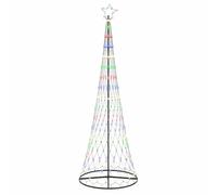 vidaXL Arbre de Noël LED Multicolore 100,5 x 100,5 x 302,5 cm Métal, Salon Moderne, guirlandes Lumineuses, déco de Noël, Ambiance Festive, Ornements pour l'arbre