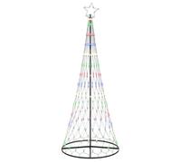 vidaXL Arbre de Noël LED Multicolore 100 x 100 x 250 cm Métal, Salon Moderne, guirlandes Lumineuses, déco de Noël, Ambiance Festive, Ornements pour l'arbre