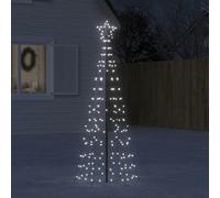 vidaXL Arbre de Noël lumineux avec piquets 220 LED blanc froid 180 cm
