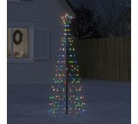 vidaXL Arbre de Noël lumineux avec piquets 220 LED coloré 180 cm