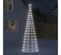 vidaXL Sapin de Noël à LED avec Pointes, 570 LED Blanc Froid, 300 cm, extérieur, cône Lumineux