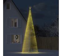 vidaXL Sapin de Noël à LED 1544 LED blanc chaud 500 cm, décoration de Noël, lumière LED, lumière de Noël extérieure, cône de 358072