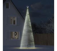 vidaXL Arbre de Noël lumineux conique 1544 LED blanc froid 500 cm