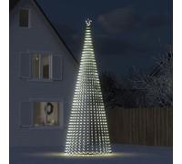 vidaXL Arbre de Noël lumineux conique 1544 LED blanc froid 500 cm