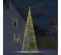vidaXL Arbre de Noël lumineux conique 1544 LED colorées 500 cm