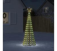 vidaXL Arbre de Noël lumineux conique 275 LED blanc chaud 180 cm
