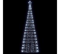 vidaXL Arbre de Noël lumineux conique 550 LED blanc froid 304 cm