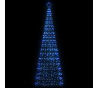 vidaXL Arbre de Noël lumineux conique 550 LED bleu 304 cm