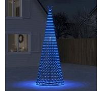 vidaXL Arbre de Noël lumineux conique 688 LED bleu 300 cm