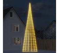 vidaXL Arbre de Noël lumineux sur mât de drapeau 3000 LED blanc 800 cm