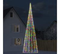 vidaXL Arbre de Noël lumineux sur mât de drapeau 3000LED coloré 800 cm