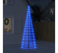 vidaXL Arbre de Noël lumineux sur mât de drapeau 550 LED bleu 300 cm