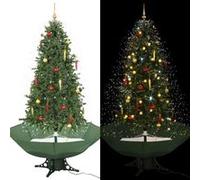 vidaXL Arbre de Noël Neigeux avec Base de Parapluie Sapin de Noël Artificiel Arbre Décoration de Noël Salon Salle de Séjour 284337 Vert G