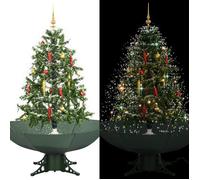 Arbre de Noël Neigeux avec Base de Parapluie Blanc 140 cm Artificiel vidaXL