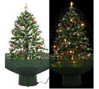 vidaXL Arbre de Noël Neigeux avec Base de Parapluie Sapin de Noël Artificiel Arbre Décoration de Noël Salon Salle de Séjour 284331