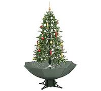 vidaXL Arbre de Noël Neigeux avec Base de Parapluie Sapin de Noël Artificiel Arbre Décoration de Noël Salon Salle de Séjour 284335