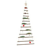 vidaXL Arbre de noël suspendu et étoile supérieure 86x180 cm