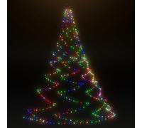 Vidaxl Arbre Mural Avec Crochet Métallique 720 Led Colorées 5 M Multicolore