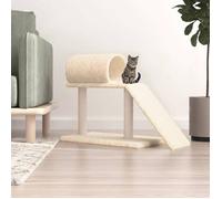 vidaXL Arbres à chat avec tunnel et échelle crème 55,5 cm 171789