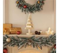 vidaXL Arbres de Noël en bois pour décoration 2 pcs 30 cm pin massif 357992 Vert G