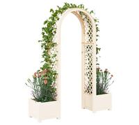 vidaXL Arc à Roses avec Jardinière Blanc 168,5 x 43 x 207 cm PP