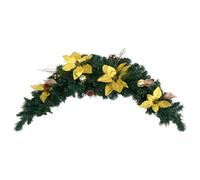vidaXL Arc de porte de Noël avec lumières LED Vert 90 cm PVC