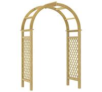 vidaXL Arche avec Treillis Arche de Rosiers de Patio Arche de Terrasse Jardin Extérieur Arrière-Cour 141x97x243 cm Bois de Pin Massif Imprégné