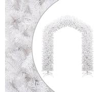 vidaXL Arche d'arbre de Noël Décoration de Vacances Ornement de Noël Décoration de Fête Salle de Séjour Salon Intérieur Blanc 270 cm