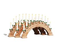 vidaXL Arche de Bougies de Noël avec 10 Bougies LED 3 pcs Marron, Salon, déco Traditionnelle, scène de Noël, Arche de Bougie LED, Bois de pin, Ambiance Festive, lumière Blanche Chaude