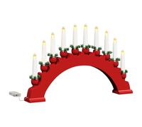 vidaXL Arche de Bougies de Noël avec 10 Bougies LED Rouge