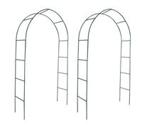 vidaXL Arche de jardin 40776 – métal noir – 140 x 39 x 240 cm