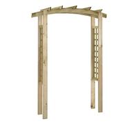 vidaXL Arche de Jardin en Bois de Pin Massif 150x60x210 cm, Résistante à la Pourriture, Support pour Plantes Grimpantes, 41662
