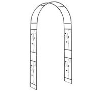 Arche de jardin florale - vidaXL - Noir - 115 x 37 x 231 cm - Moderne - Durable - Utilisation en extérieur