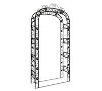 vidaXL Arche de jardin 116x45x240 cm Acier – Structure robuste, utilisations multiples – Noir