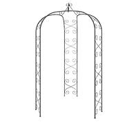 Arche de jardin - vidaXL - Ø180x255 cm - Acier - Couleur Noir - Structure Métal