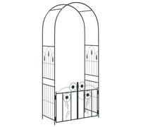 Vidaxl Arche De Jardin Uni Noir 102 X 50 X 218 Cm