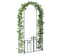 Vidaxl Arche De Jardin Uni Noir 102 X 50 X 218 Cm