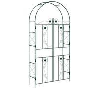 vidaXL Arche de Jardin Uni Vert, Design pour Jardin et terrasse, Structure rectangulaire, Style Moderne, Matériaux durables pour extérieurs