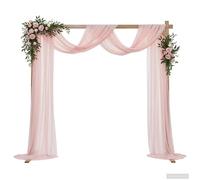 vidaXL Arche de Mariage Marron Clair 225 x 95 x 226 cm, Jardin et terrasse, Arche de Mariage Moderne, Design Minimaliste, décor en Bois de pin, Toile de Fond Chic d'événement, cérémonie extérieure