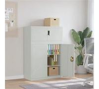 vidaXL Archiefkast 90x40x130 cm staal lichtgrijs3188317 Gris G